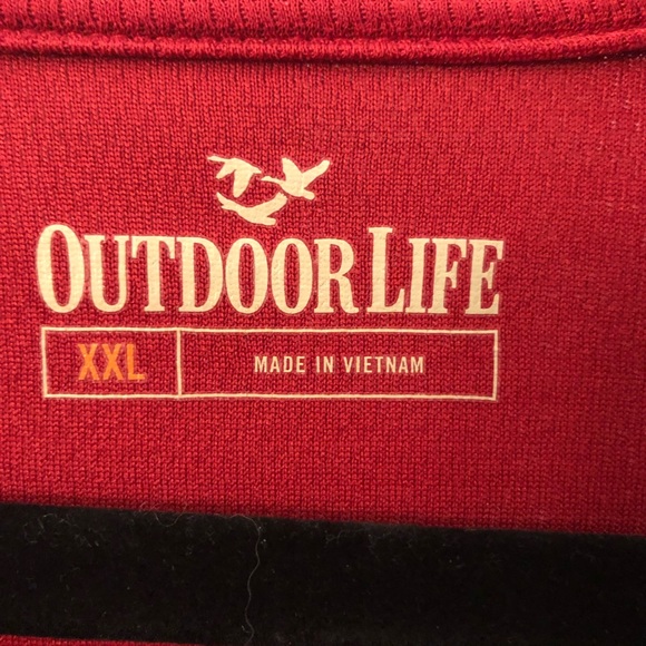 Outdoor Life Unisex Red/Gray Athletic Top - Picture 2 of 6